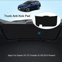 Car PU Leather Mat For Subaru XV GT Forester SJ SK 2013-Present Anti-kick Cushion Trunk Weather Tailgate Sticker Accessories