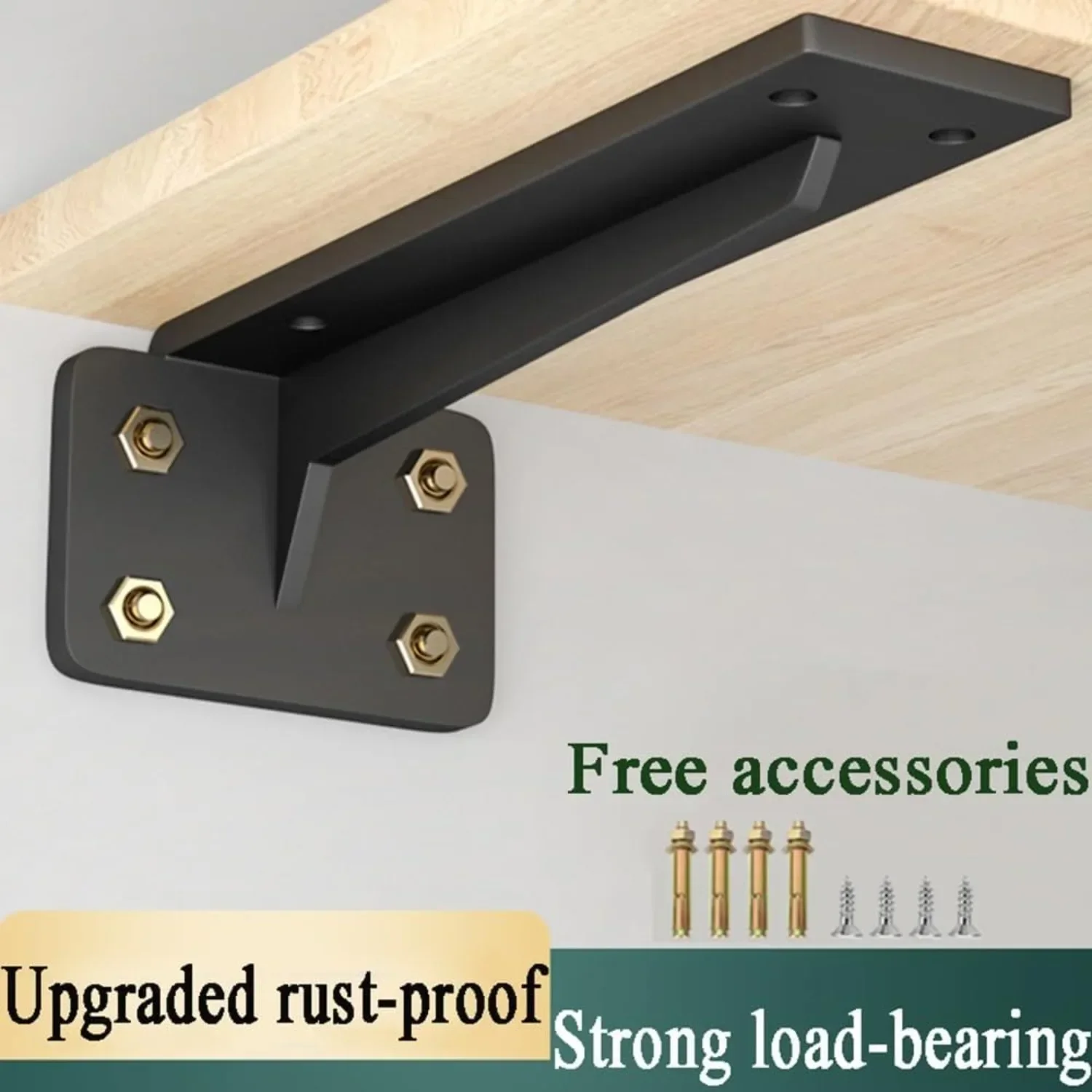 Heavy-duty Bracket Triangle Support Frame Wall Desk Suspended TV Cabinet Load-bearing Bracket Baffle Fixed Angle Iron Storage