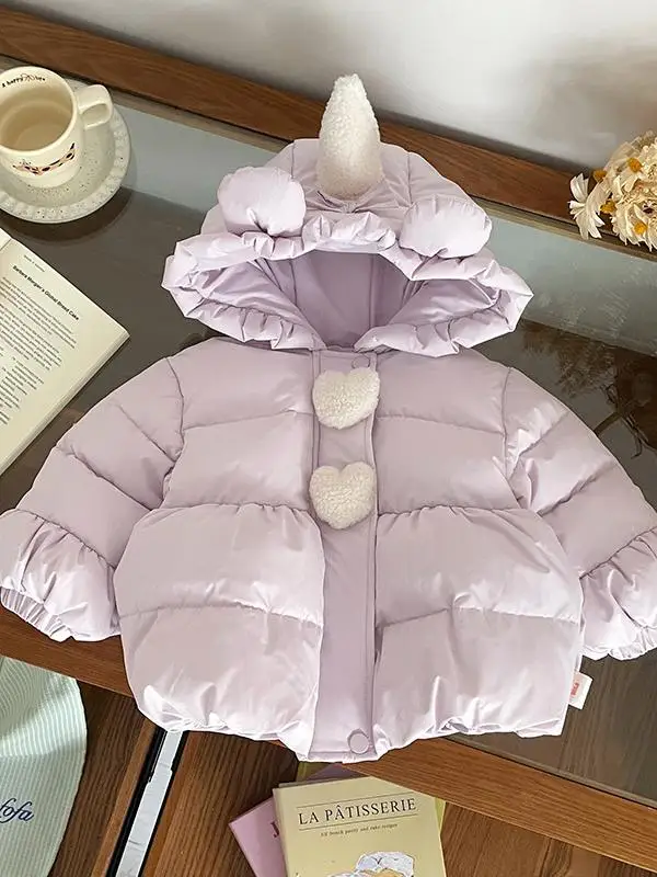 

Cute Thiened Children's down Jaet Du down Casual Sle Winter New Arrival Fem Baby White Du Feather Jaet