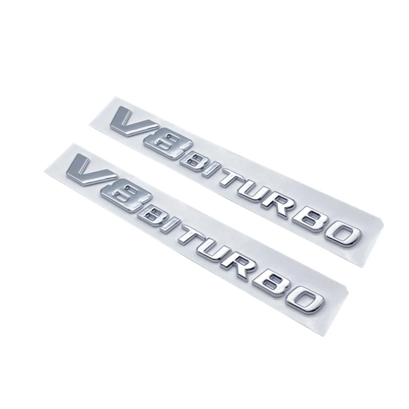 Chrome Trunk Emblem – W205 C63s AMG V8 Biturbo Badge Set, Black & Chrome