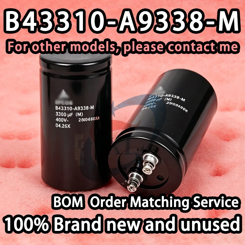 【100% Brand New】B43310-A9338-M B43310-B9338-M B43310-A5338-M 400V 3300μF Screw Terminal Aluminum Electrolytic Capacitor