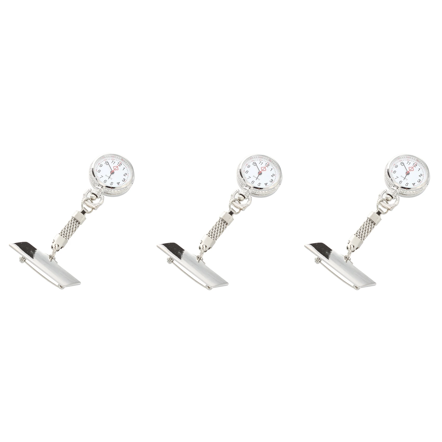 

A27U New 3X Nurse Watch Quartz Movement With Brooch Pin