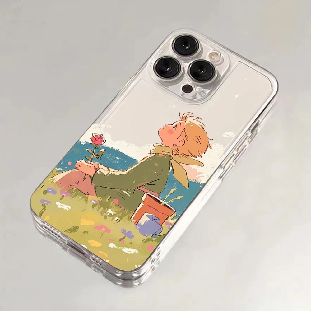 Cute CartoonThe Little Prince Phone Case For Xiaomi Redmi Note 13 12 12C 11 10 10C 13C 10s 9 9s 9C 8 7 4G 5G Transparent Cover