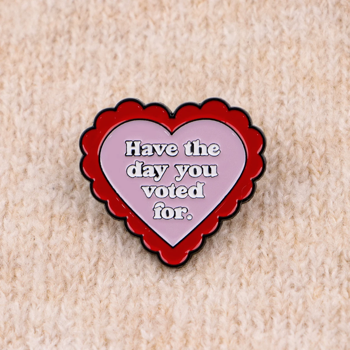 "لديك اليوم" دبابيس طية صدر السترة على شكل قلب لحقائب الظهر دبابيس للنساء دبوس المينا مجوهرات الأزياء والاكسسوارات هدية الأصدقاء #5