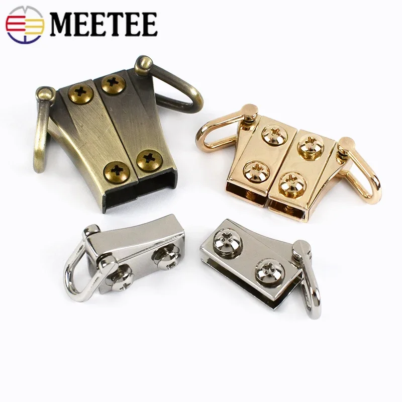 2/5/10Pairs Meetee Handbags Shoulder Metal Sides Hanging Clip Buckles Bag Chain Strap Clasp Hook Hardware Leather Accessories