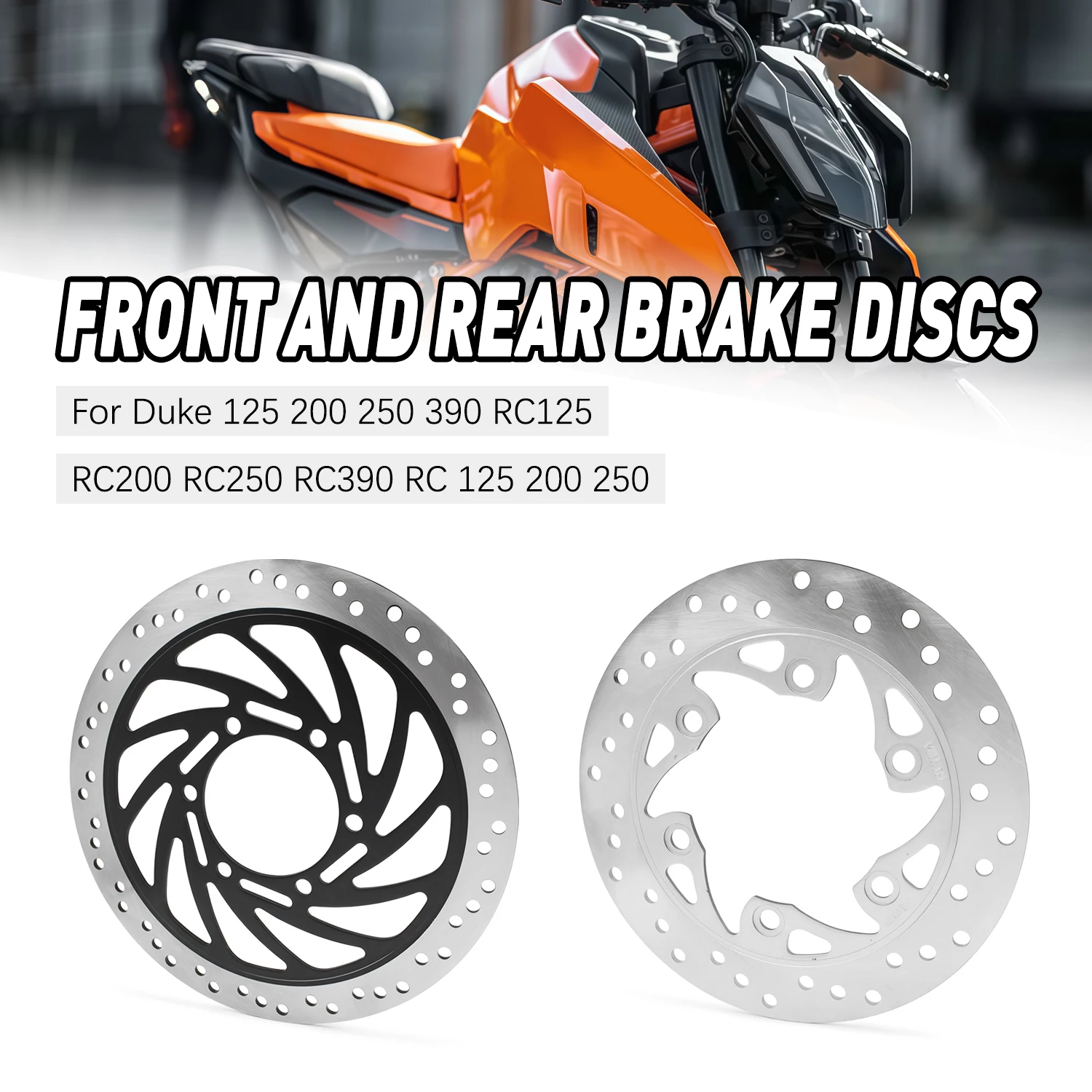

accessories moto Front Rear Brake Disc Rotor 230mm 330mm For Duke 125 200 250 390 2011-2020 RC 125 200 390 2014-2020