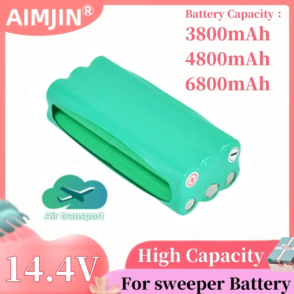 14.4V NI-MH 3800mah-4800mAh-6800mAh robot vacuum cleaner Battery for liberoV-M600 / M606 v-botT270 / 271