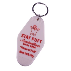 STAY PUFT Manshmallows House of Puft New York City KeyChain Keyring Tag Key Chains Hotel Office Fans Funny Accessory Put logo
