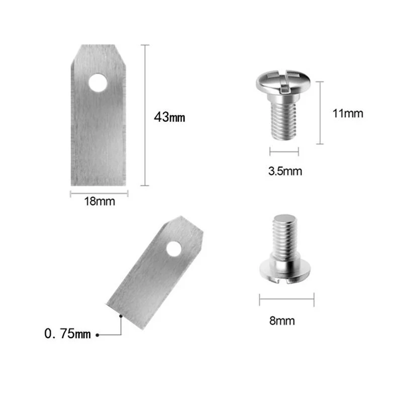 Answer9Pcs Replacement Blade Lawn Mower Blade 43mm Parts For Robotic Lawnmower Set Yard Garden Lawn Mowers Blade Accessories