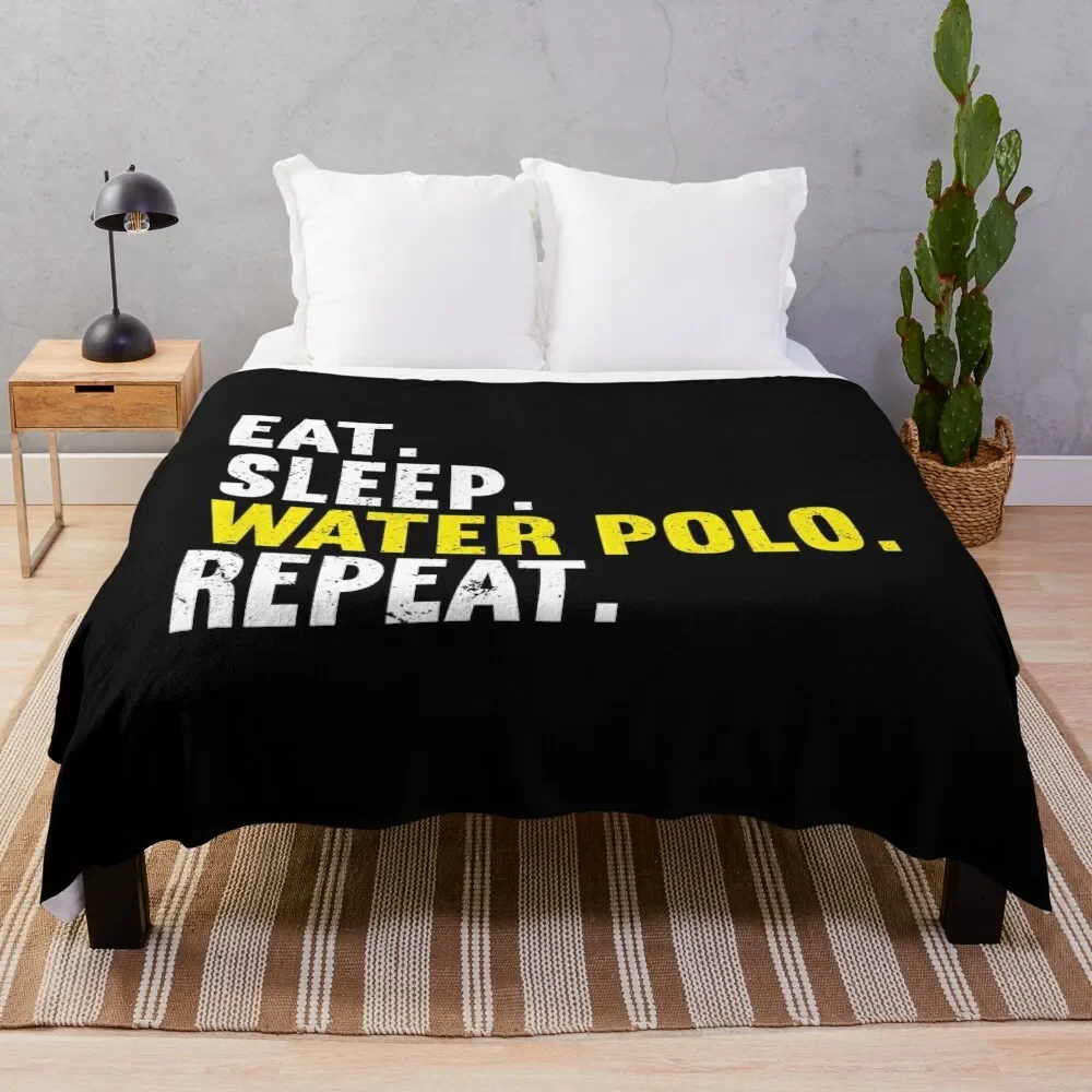 Water Polo Repeat Throw Blanket Fluffys Large Sleeping Bag Blankets