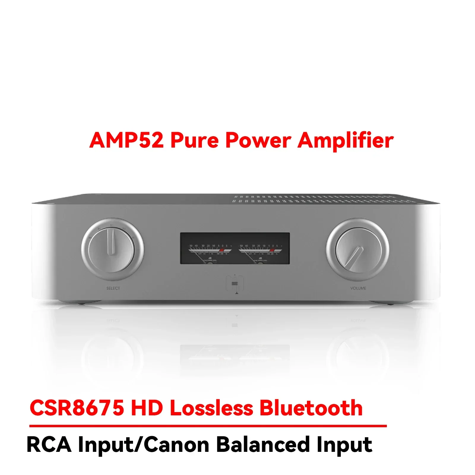 AMXEKR AMP52 Amplifier kombinasi Bluetooth, Amplifier rumah kelas suhu Audio kualitas tinggi daya tinggi dengan panggung belakang