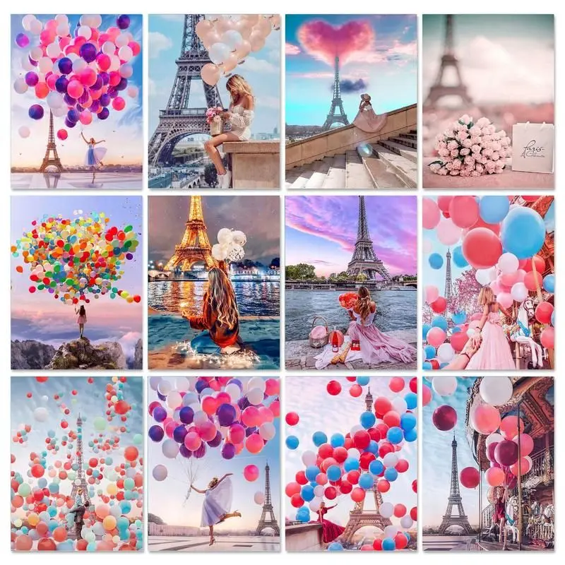 

GATYZTORY DIY Diamond Mosaic Balloon 5D DIY Diamond Painting Scenery Cross Stitch Kits Bead Embroidery Handmade Hobby Gift