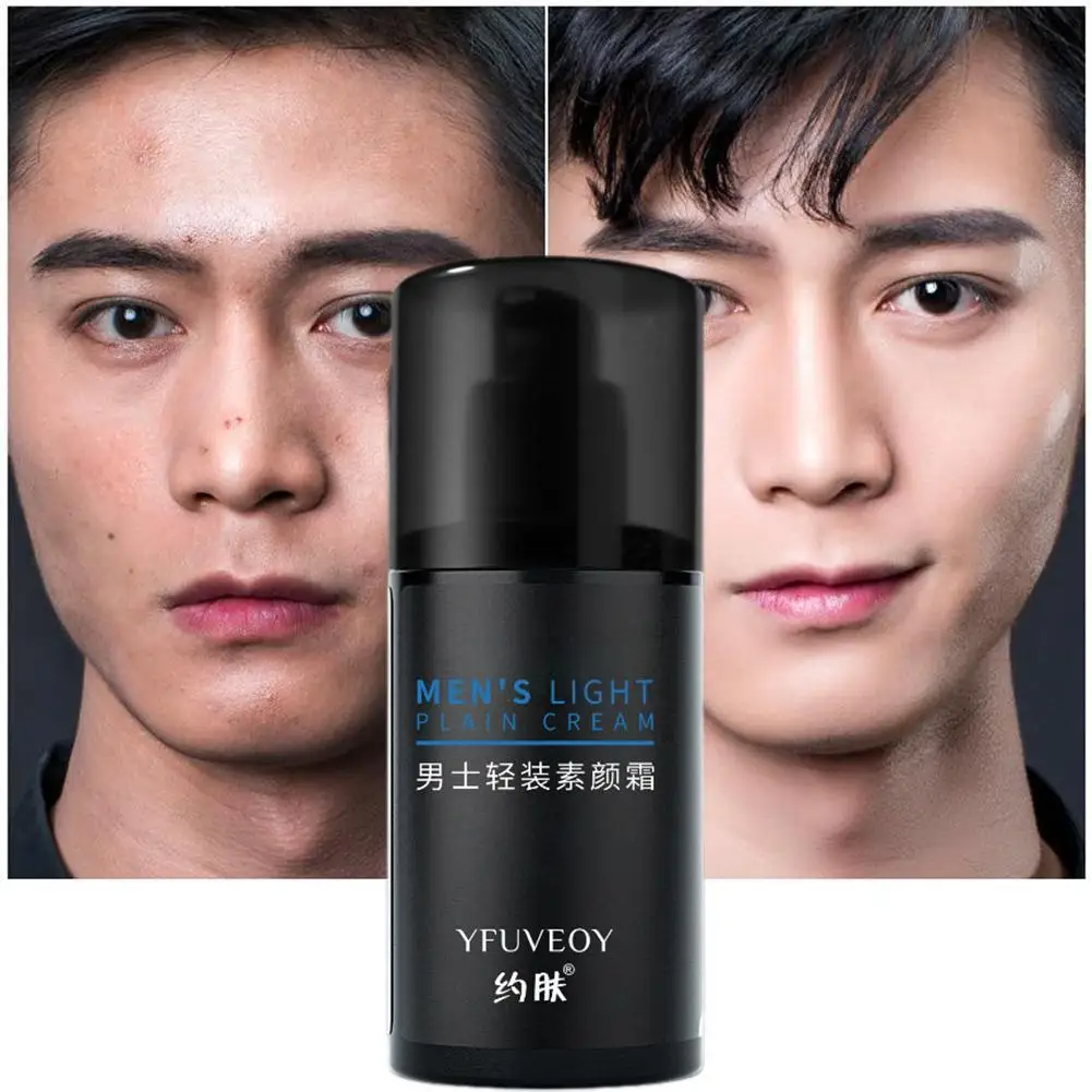 Mannen Bb Crème Gezichtscrème Natuurlijke Whitening Huidverzorging Concealer Gezichtsverzorging Base Mannen Effectieve Make-Up Foundation Huidskleur