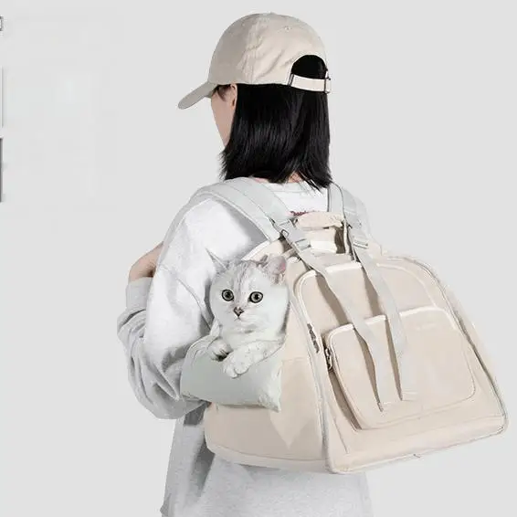

Lightweight Large Capacity Pet Portable Outdoor Shoulder Backpack for Cat and Dog Outdoor Use