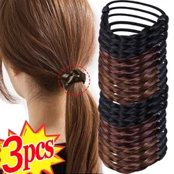 Wig Braided Fried Dough Twists Braid Hair Ties Elastic for Women's Hair Ring 3 Color Hair Loop Ponytail Truss Up Rope Headwear