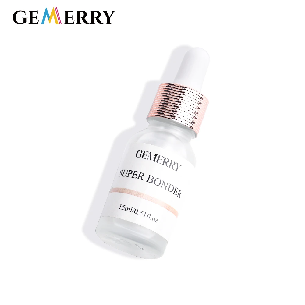 Gemerry 15ml Glue Super Bonder for Eyelashes Extension Quick Drying Long Last Grafting Eyelash Glue Eyelashes Adhesive Hardener