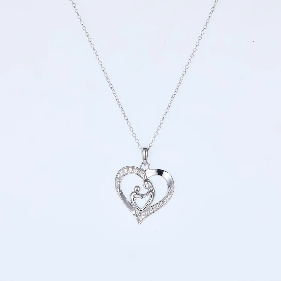 

Heart Pendant Forever Love Eternal Embrace Necklace for Women 925 Sterling Silver Pendant