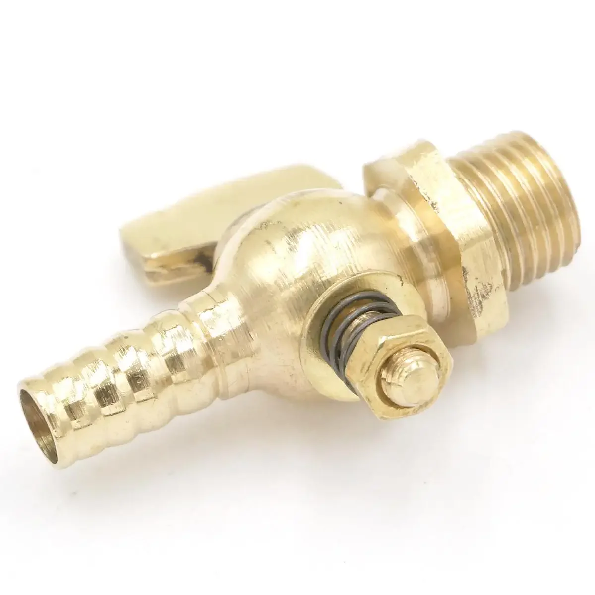 1/8 "1/4" 3/8 "1/2" gwinty męskie BSP do 8mm 10mm I/D króciec do węża mosiądz spustowy zawór odcinający petcock do paliwa gazowego — zdjęcie 6
