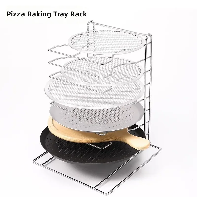 for 6-14 Layers Stainless Steel Rack Multi-layer Pizza Grid Cooling Drying Commercial Storage Tray Rack