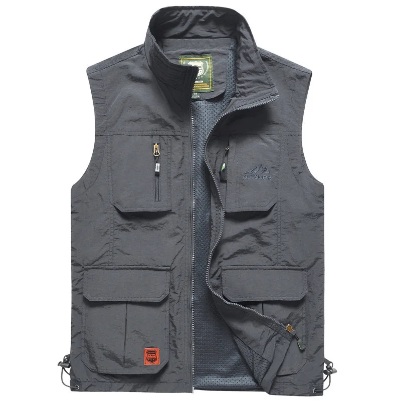 

New Multi-pocket Men's Vest Spring And Autumn Thin Middle-aged And Elderly Outdoor Photography Fishing Large-size Vest Men