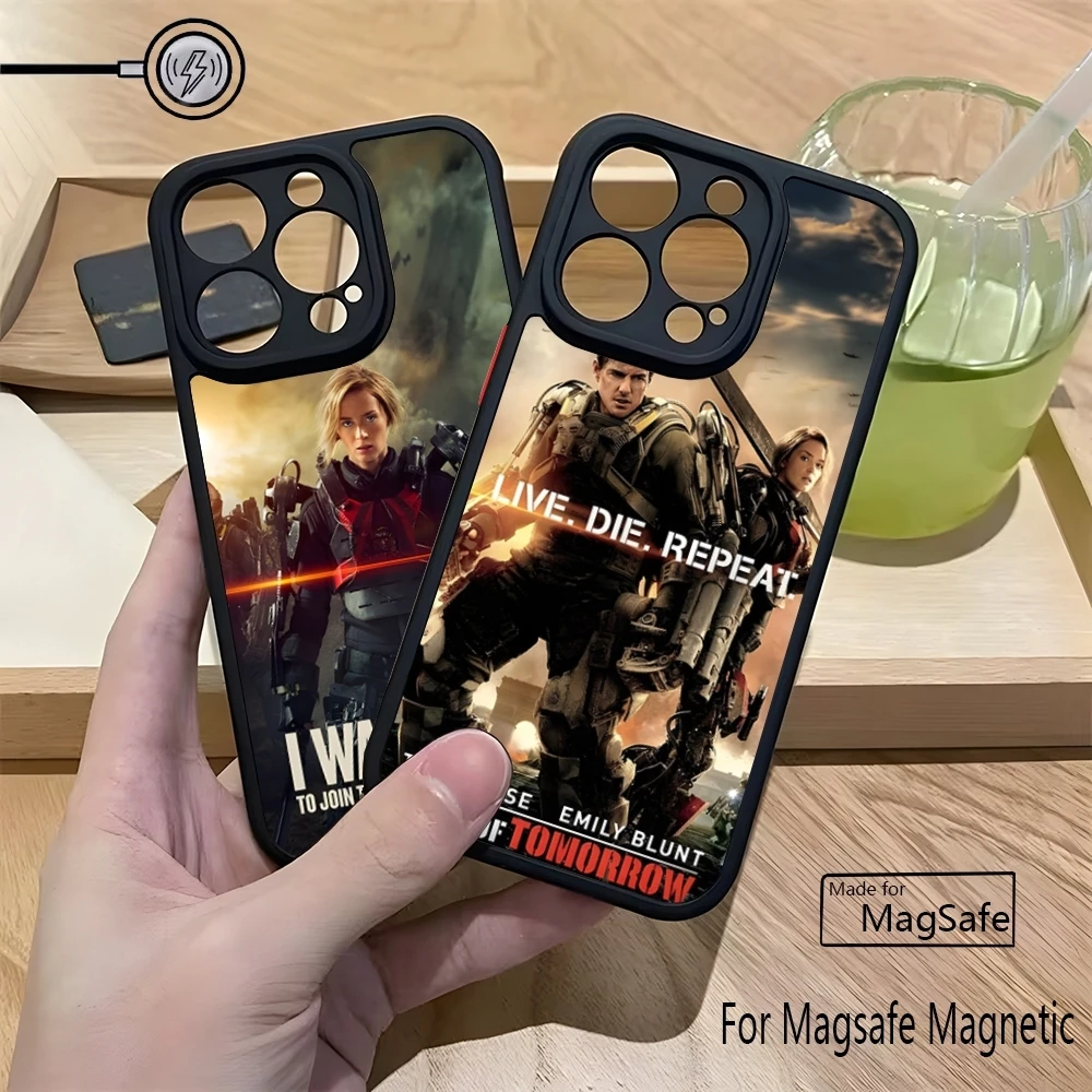 Movie Edge Of Tomorrow Phone Case For Iphone 16 Pro Max 15 Pro 14 Plus 12 13 XR X XS Max Matte Magnetic Wireless Charge Cover