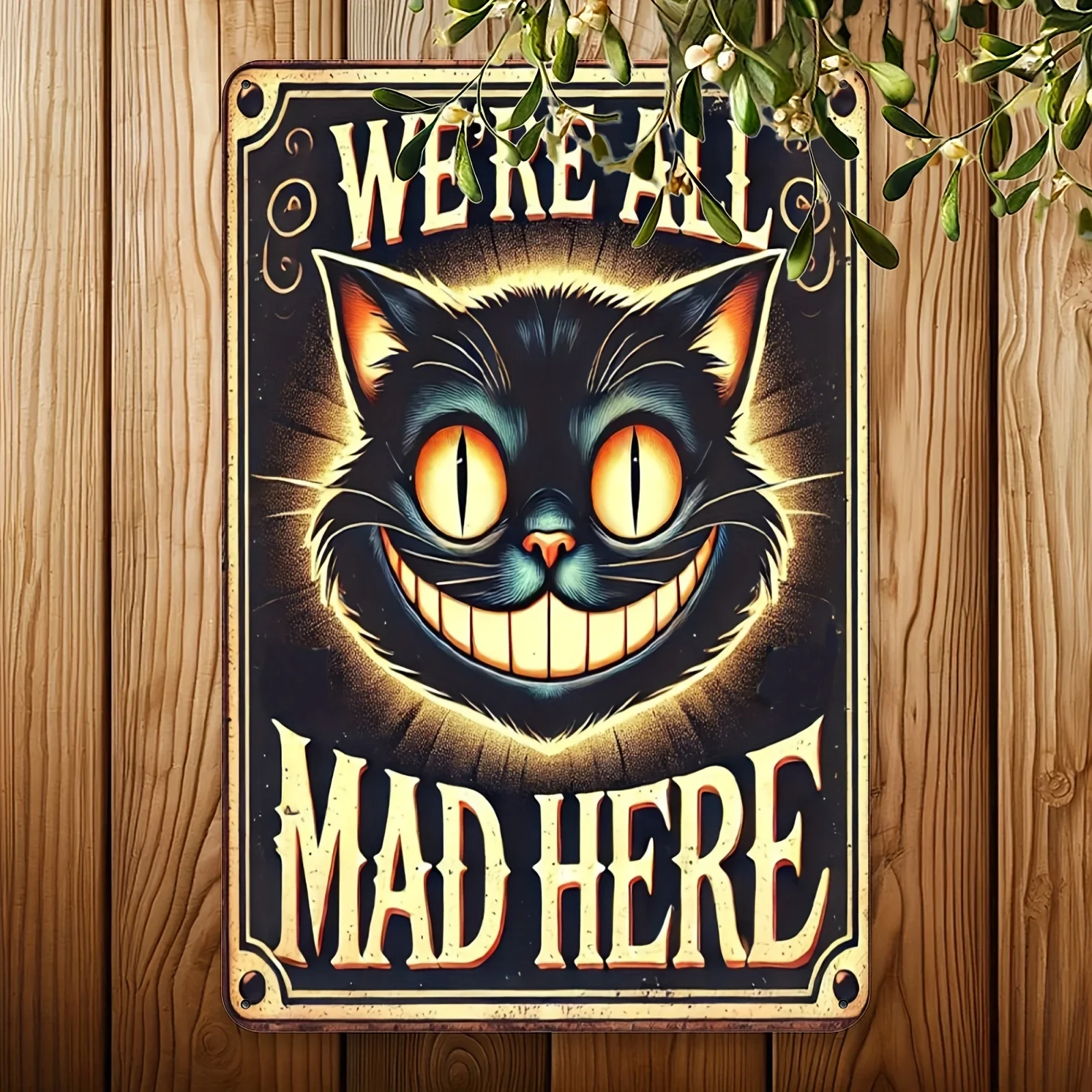 Cat Vintage Metal Tin Sign, 