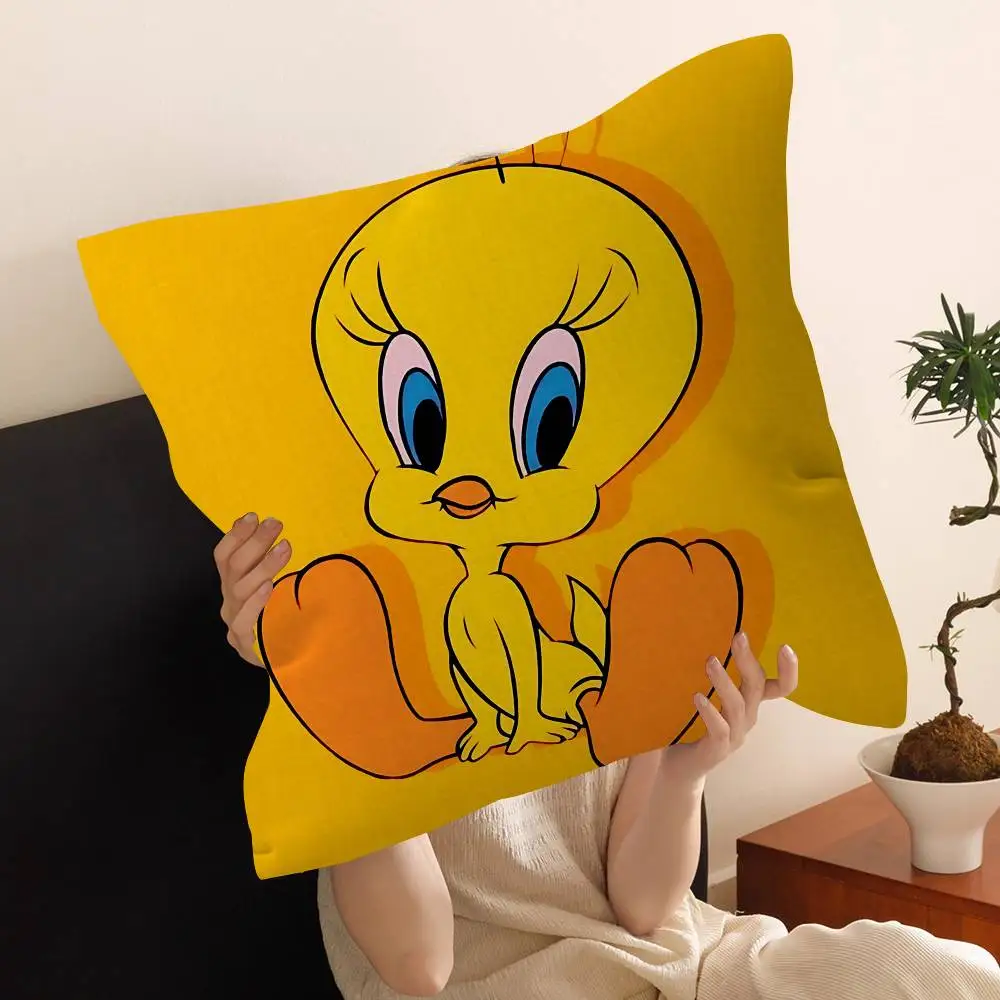 Cartoon T-Tweetys Bird Personalized picture text home decorative pillows Household Gifts 45x45cm