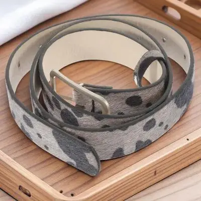 

Cow Print PU Belt Adjustable One Size Womens Western Animal Print Belt Black Casual Bar Party Outfit Gift Womens Western Belts