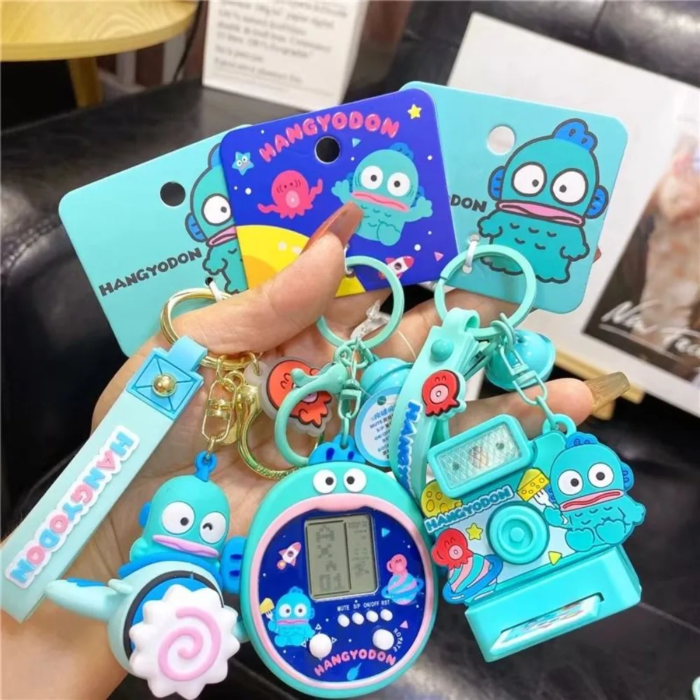 

New Hangyodon Key Chain Originality Mini Games Console Pilot Senior Backpack Pendant Cute Cartoon Portable Pendant Gifts