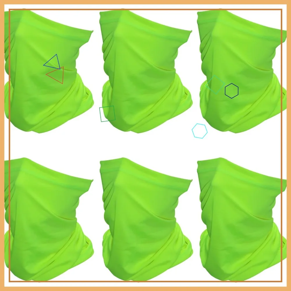 

6 Pack Cooling Neck Gaiter Sun Protection Face Mask Dustproof Breathable Bandana for Men Women
