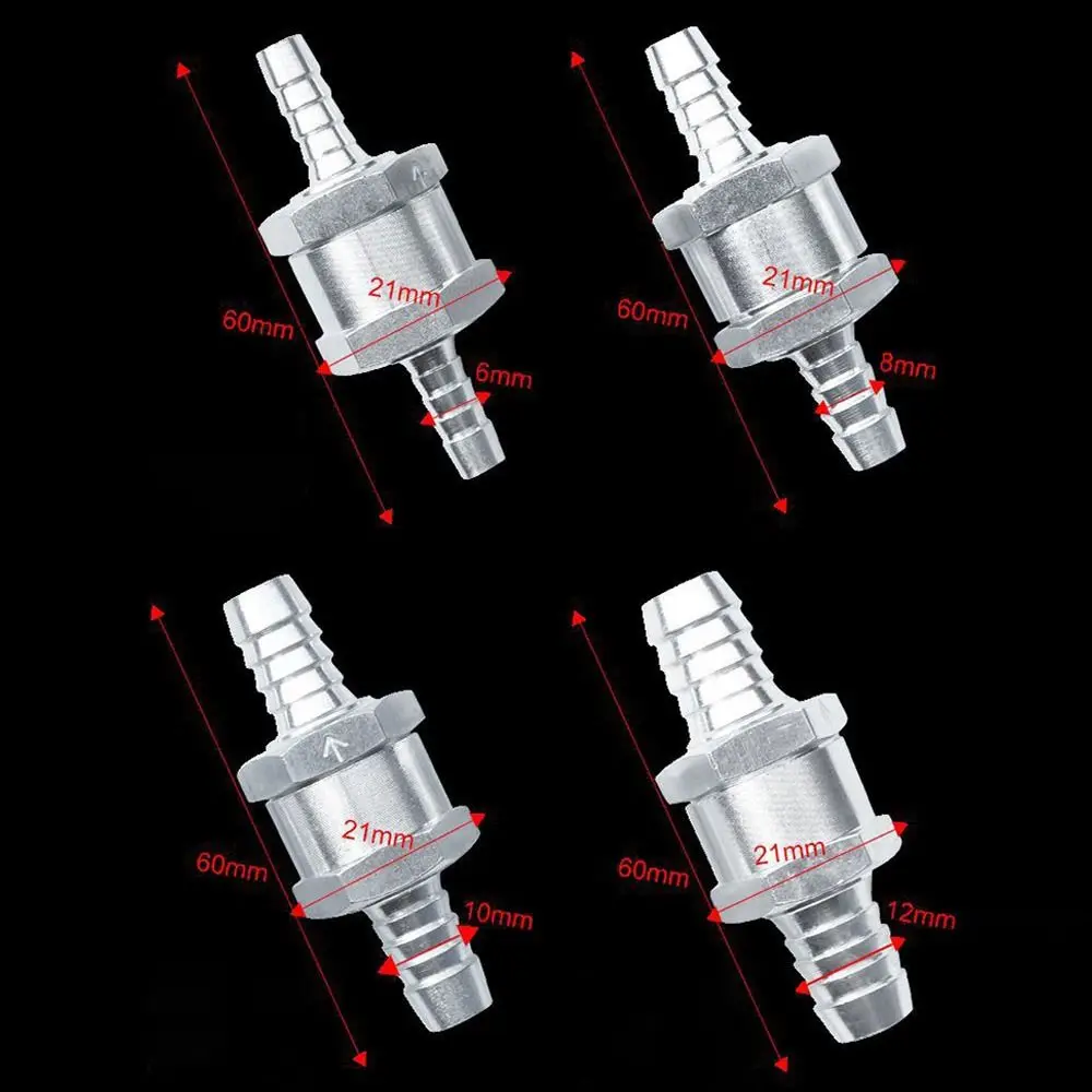 Przewód paliwowy benzynowy Diesel jednokierunkowy Adapter 6/8/10/12mm zawór zwrotny zapobiegający cofaniu wody paliwa pojazdu