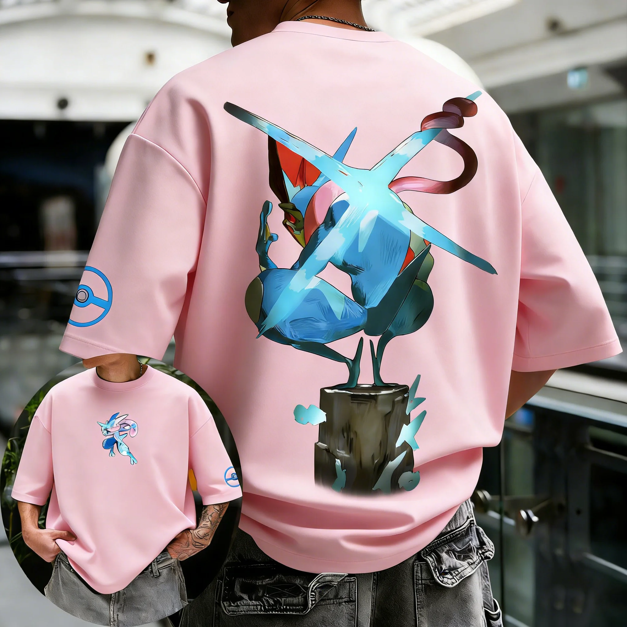 Kaus Katun Cetak Greninja Anim - Anime Cosplay Pokemon ulasan dan harga