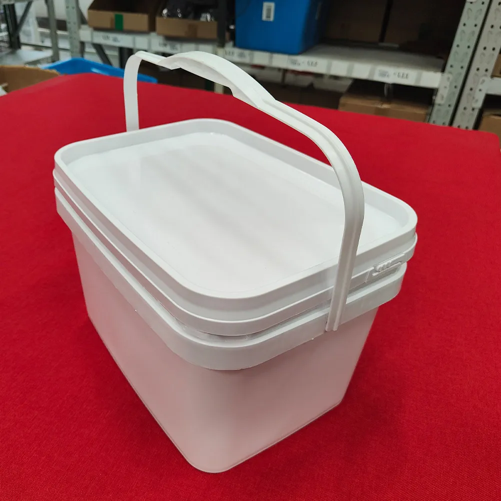 2Pcs Empty Plastic Small Paint Pail Container Bucket Lid For Oil Paint Storage Decor Painting Supplies Bin Artist