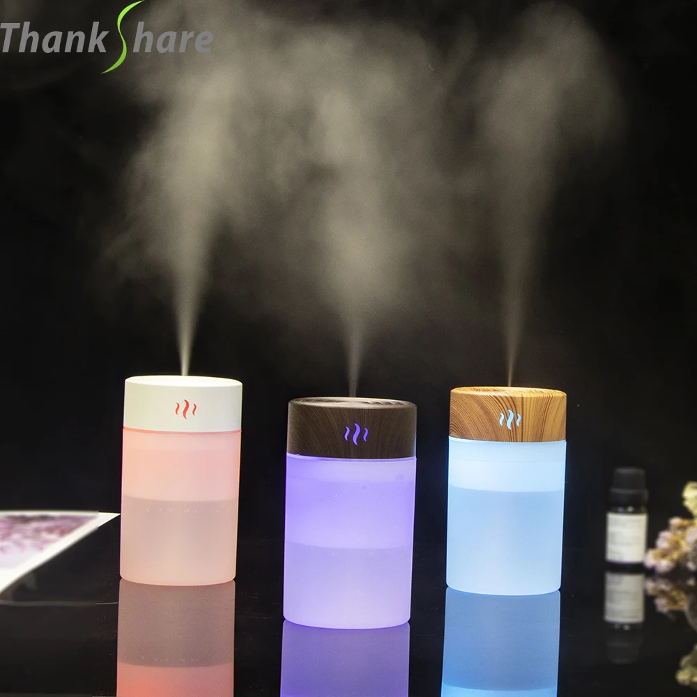 260ML USB Air Humidifier Essential Aroma Oil Diffuser Home Ultrasonic Wood Grain Humidificadores Mist Maker Perfume Umidificador