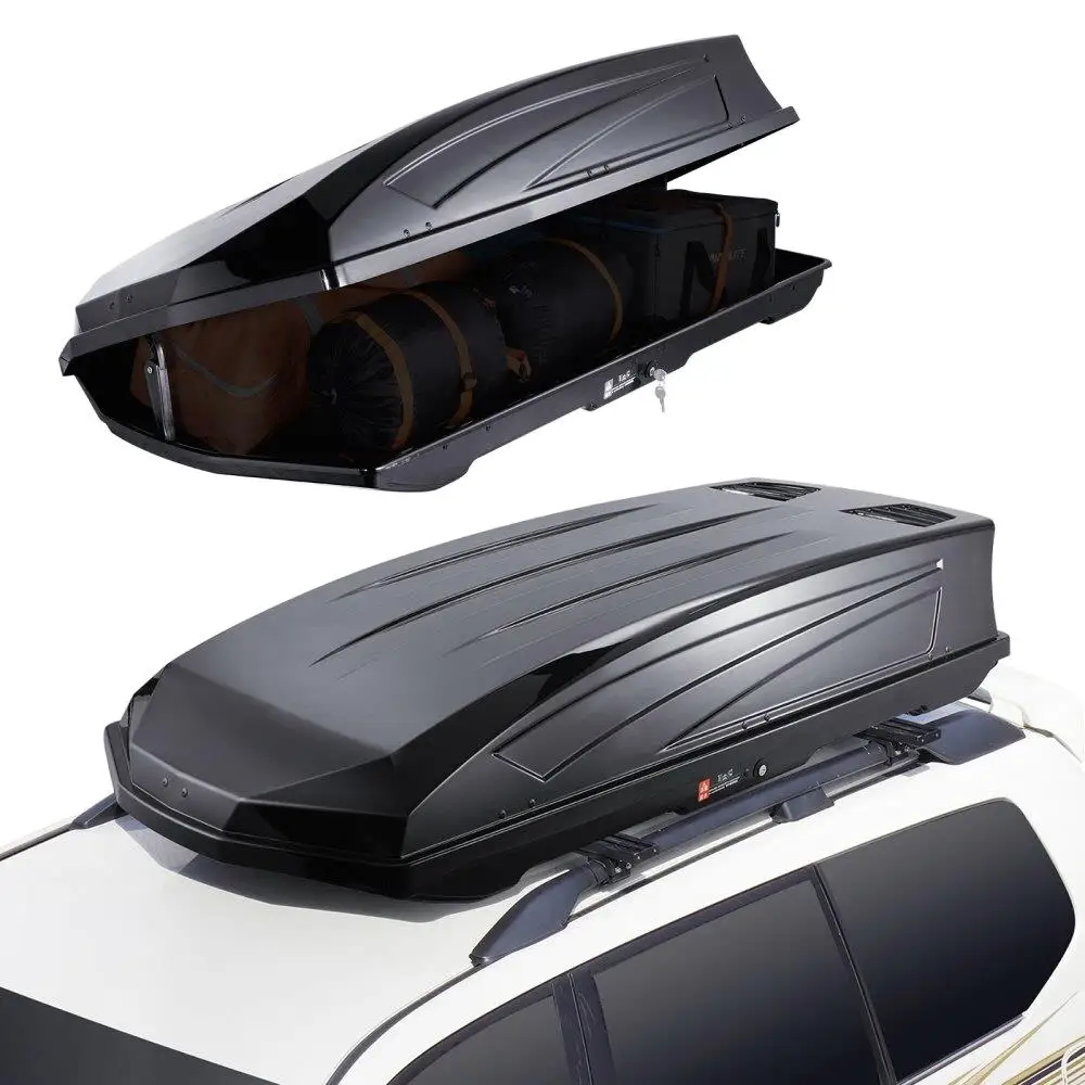 

Rooftop Cargo Carrier 22 Cubic Feet Luggage Storage Box ABS for suvs Cars