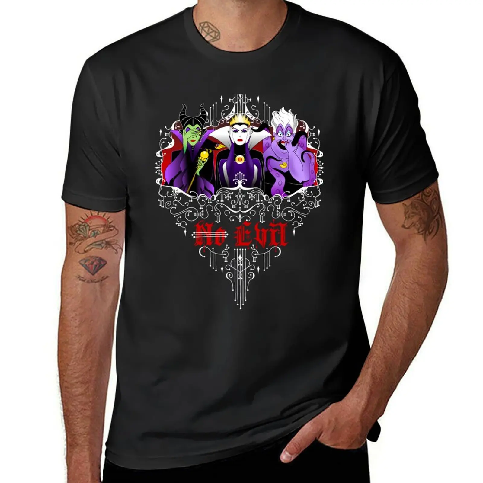 

Three Wise Villains (Purple) T-Shirt rapper graphic tees anime tshirt cotton graphic tees heavy weight t shirts for men