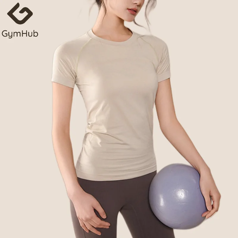 

GymHUB Premium Yoga T-Shirt - Breathable Slimming Quick-Dry Fitness Running