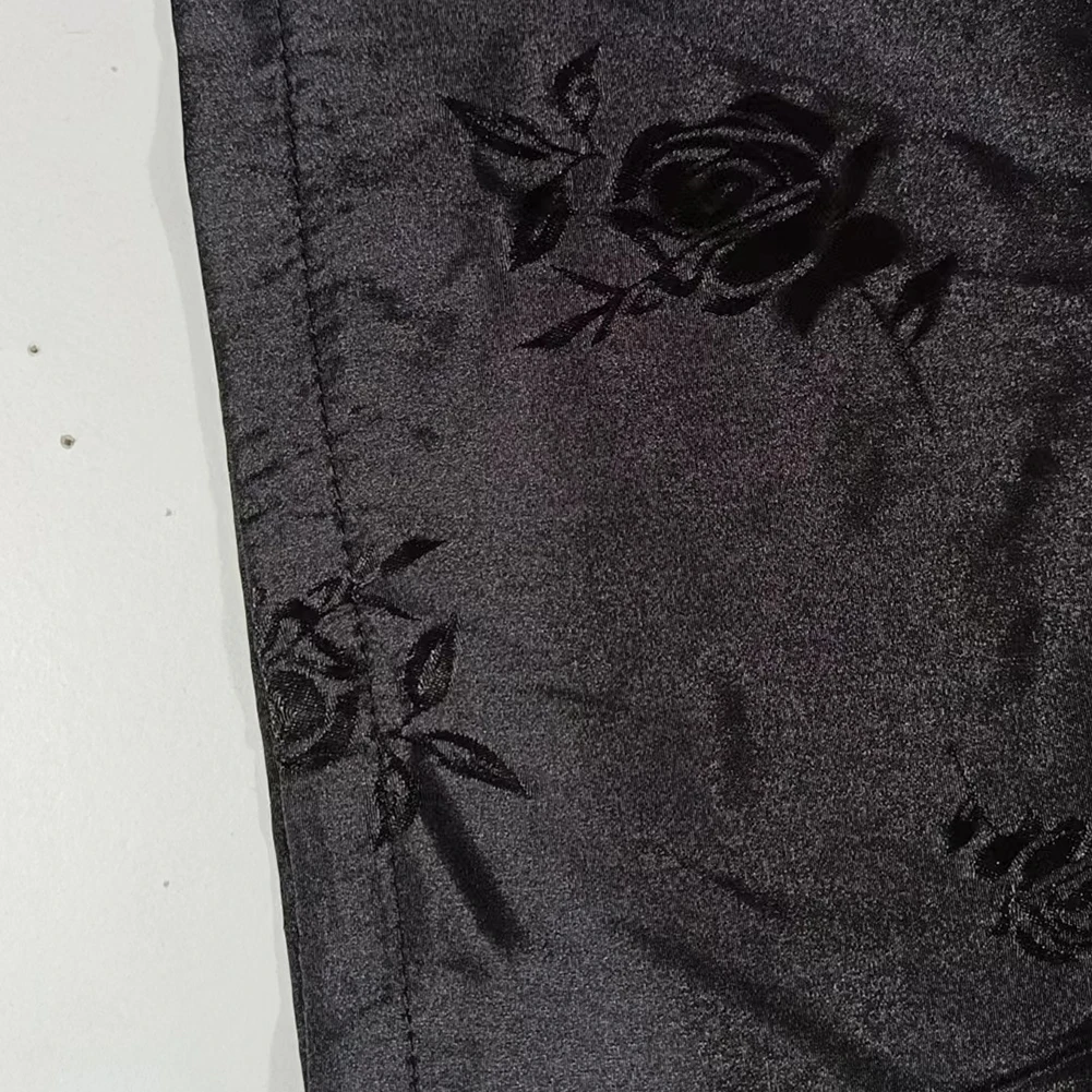 

Comfy Shirt Streetwear Daily For Vacation Jacquard Jacquard Rose Printed Loose Streetwear Printed Silky Regular