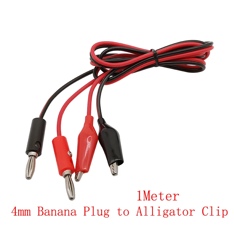 1 Stück Universal-Multimeter-Messleitungen, 4 mm Bananenstecker auf Krokodilklemmen, 4 mm Bananenstecker/Testhaken/Sonde, Nadelspitze, Drahtkabel