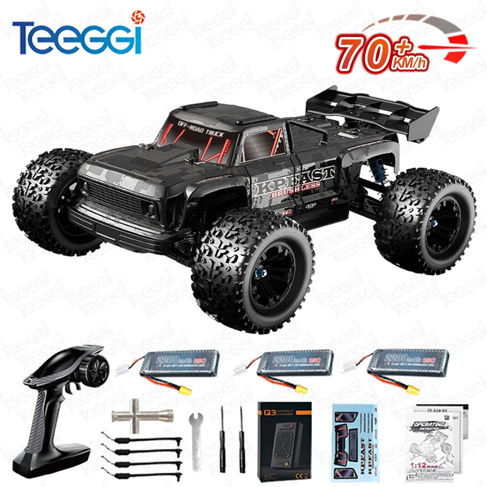 

KF16 1:12 High Speed Drift Racing 70KM/H Brushless Motor 4WD 3S 3200mah RC Off Road Car Monster Trucks Toys for For Kids Gifts