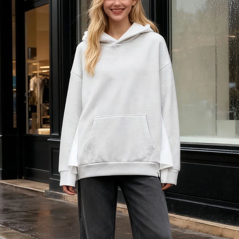 المرأة مقنعين البلوز المرقعة الشيفون مقنعين البلوز عارضة ومتعددة الاستخدامات الأزياء البلوز للتنقل اليومي #2