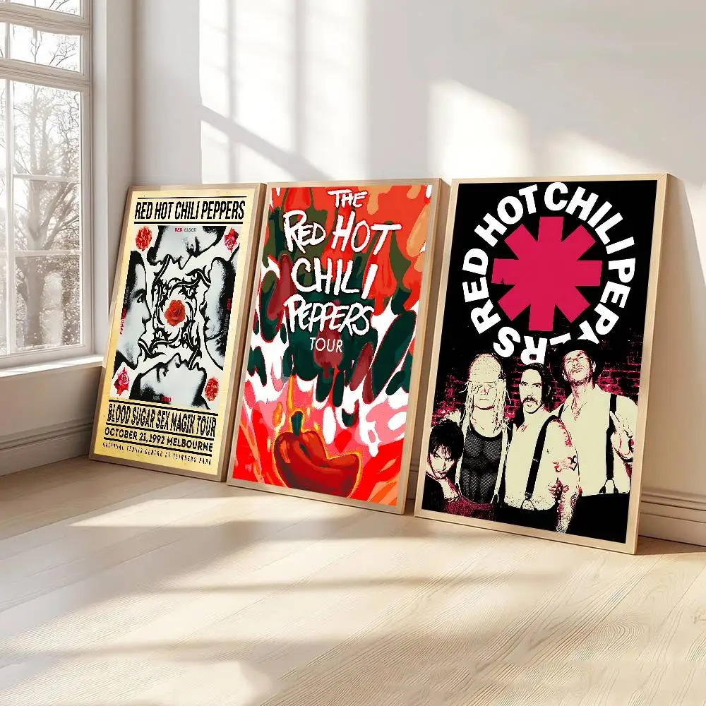 R-Red Hot C-Chili Peppers  Anime Posters Sticky Whitepaper Sticker DIY Room Bar Cafe Kawaii Room Decor