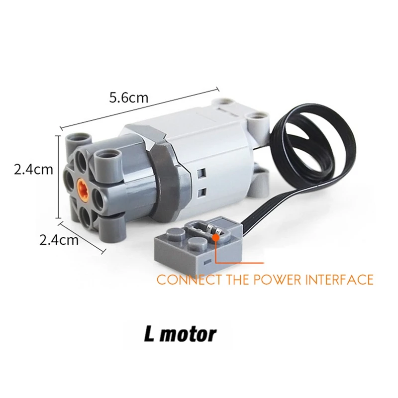 Technische onderdelen Motor Bouwsteenmotor voor krachtfuncties Elektrisch geassembleerd bouwsteenspeelgoedonderdeel