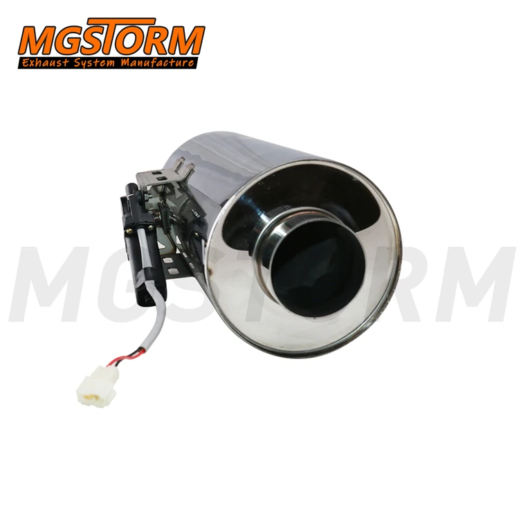 Car Exhaust Resonator Valvetronic Control Flow 76mm Inlet Outlet 159mm Body 410mm Overall Length Exhaust Middle Valve Muffler