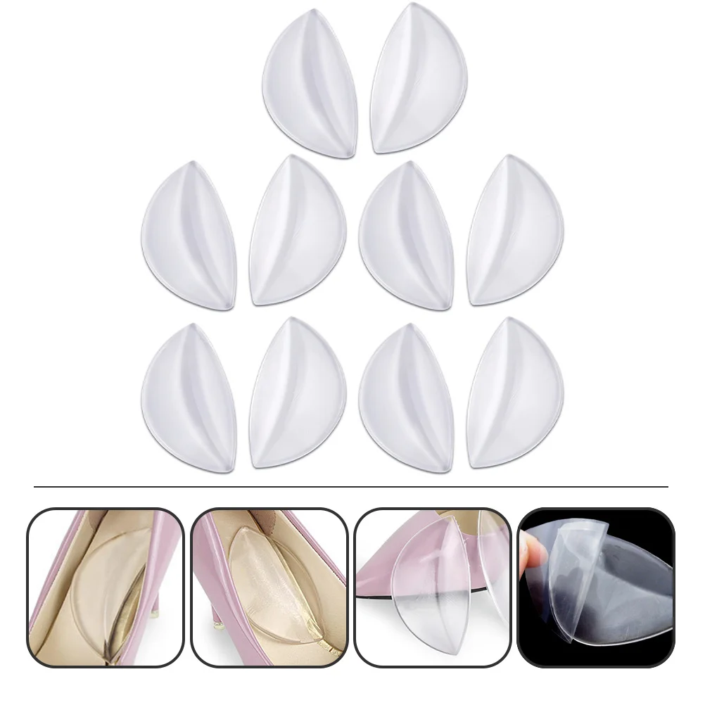 

10pcs Arch Support Insoles For Flat Feet Gel Shoe Inserts Plantar Fasciitis Relief Foot Arch Support Pad Forefoot Cushion