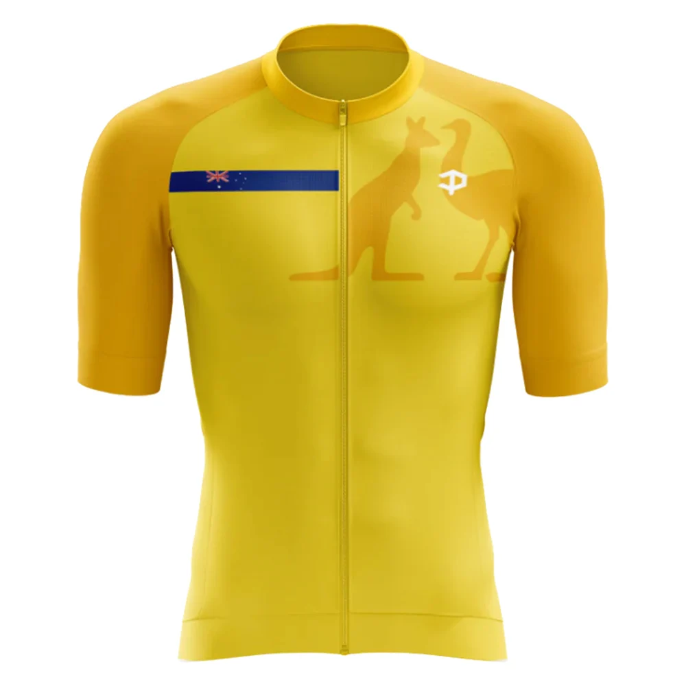 Retro Classic Australia Men's Short Sleeve Cycling Jersey Mountain Bike Road Riding Bicycle Clothes