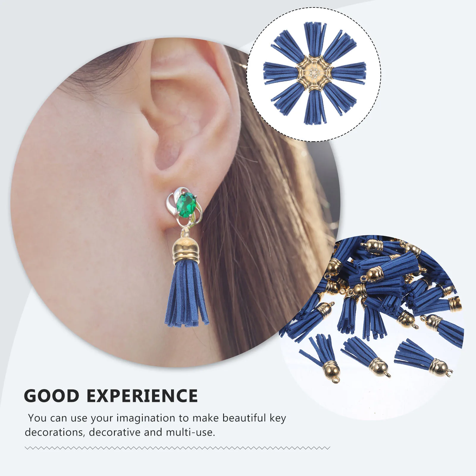 

100Pcs Tassels Durable Pendant for DIY Keychain Earrings Handbag Crafts Supply Accessories Tassel