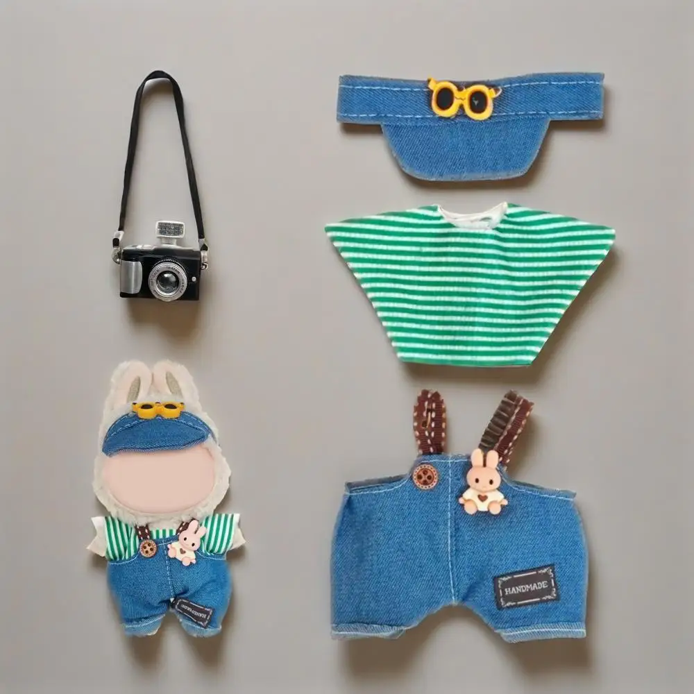 

17cm First Generation Second Generation Clothes For Labubu Plush Doll Costume Standing Party Costume Accessories Inverted Sling