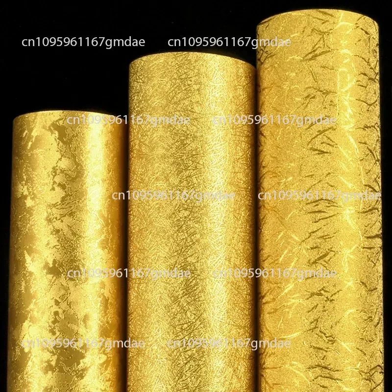 Gold Foil Wallpaper, Reflective Glitter Gold Gold Yellow Living Room Ktv Ceiling Roof Ceiling Hotel WallpaperNo Adhesive Backing