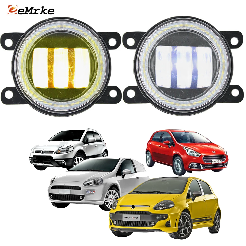 

2X Led Angel Eye DRL for Fiat Punto EVO 2010 2011 2012 Punto 2012 2013 2015 2016 Fog Lights Lamp Lens Daytime Running Light